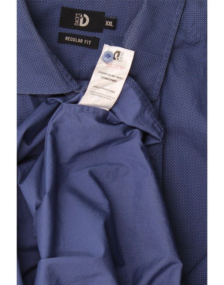 Dack's Herren-Hemd mit regulärer Passform, 2XL, marineblau, aus geometrischer Baumwolle
