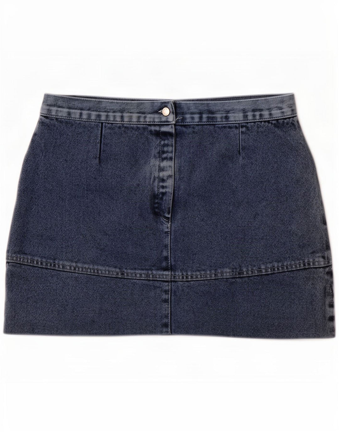 Vintage Damen Mini Jeansrock IT 44 Medium W30 Blaue Baumwolle