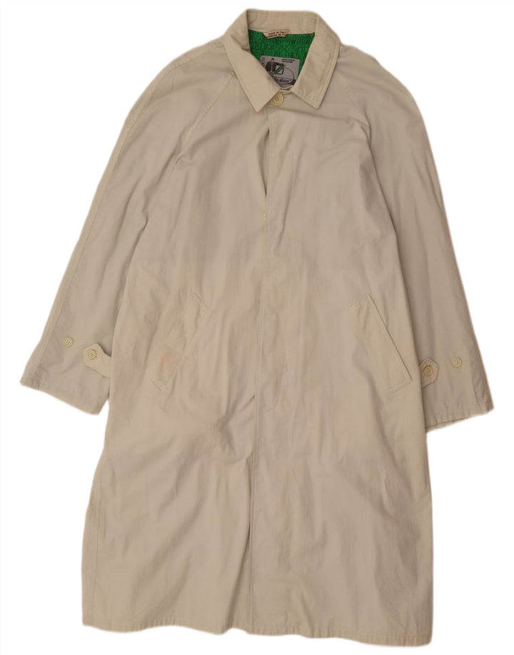 Stratos Herrenmantel UK 40 Large Beige Baumwolle