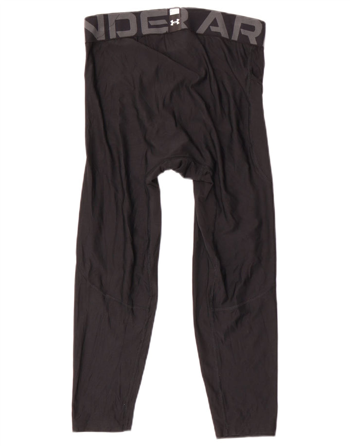 Under Armour Herren Heat Gear Graphic Capri-Leggings Medium Schwarz