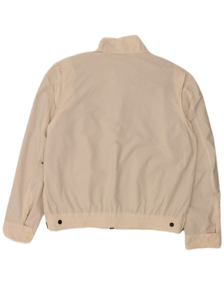 BLAUER Mens Bomber Jacket UK 44 2XL Off White Polyamide
