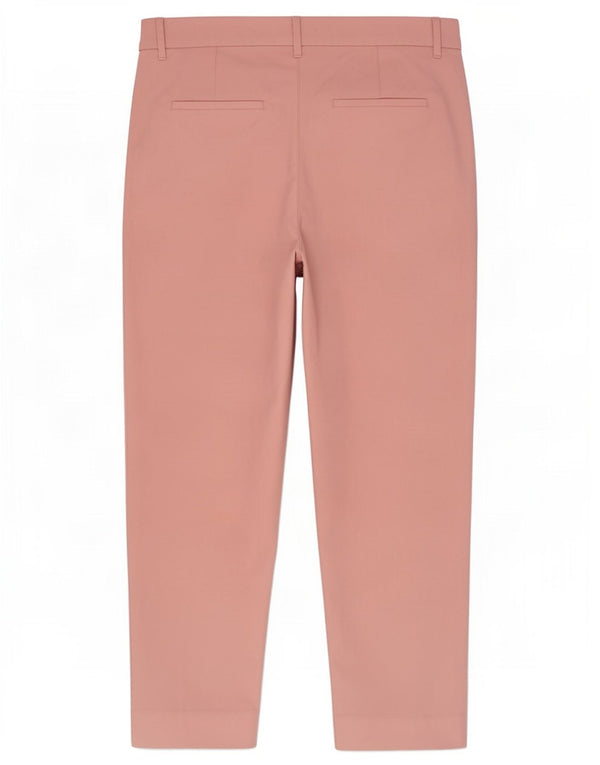 Marks & Spencer Damen Tapered Chinohose UK 18 XL W38 L27 Rosa Baumwolle