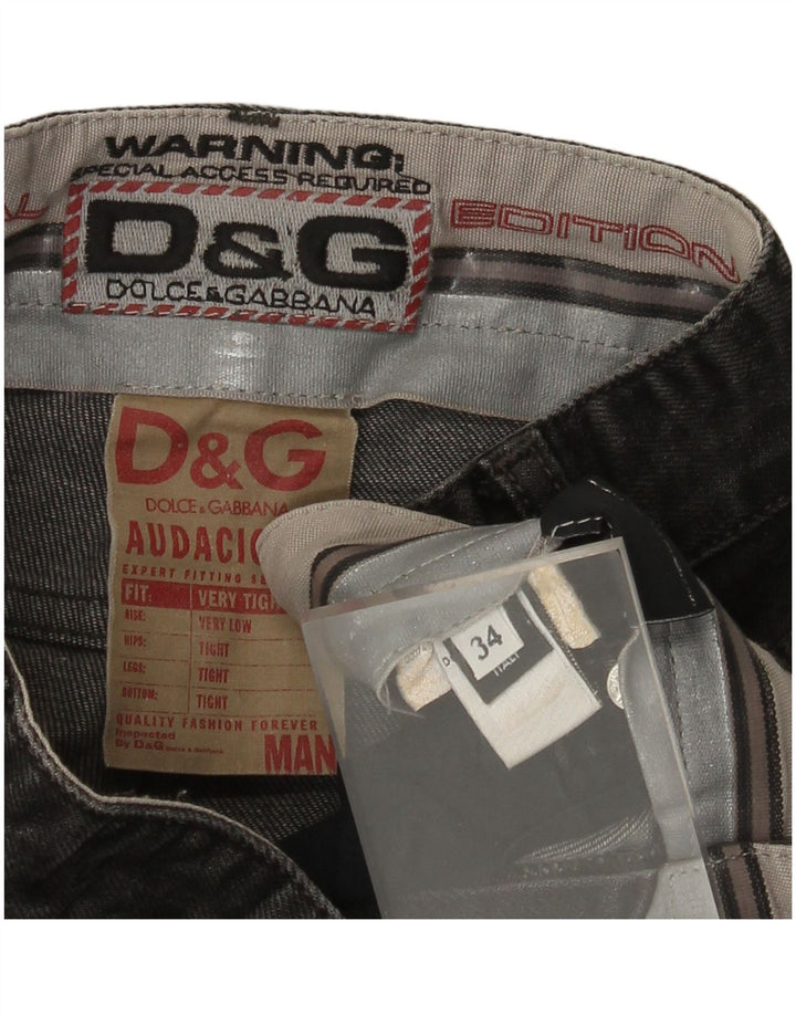 DOLCE & GABBANA Herren Slim Jeans W34 L35 Schwarz