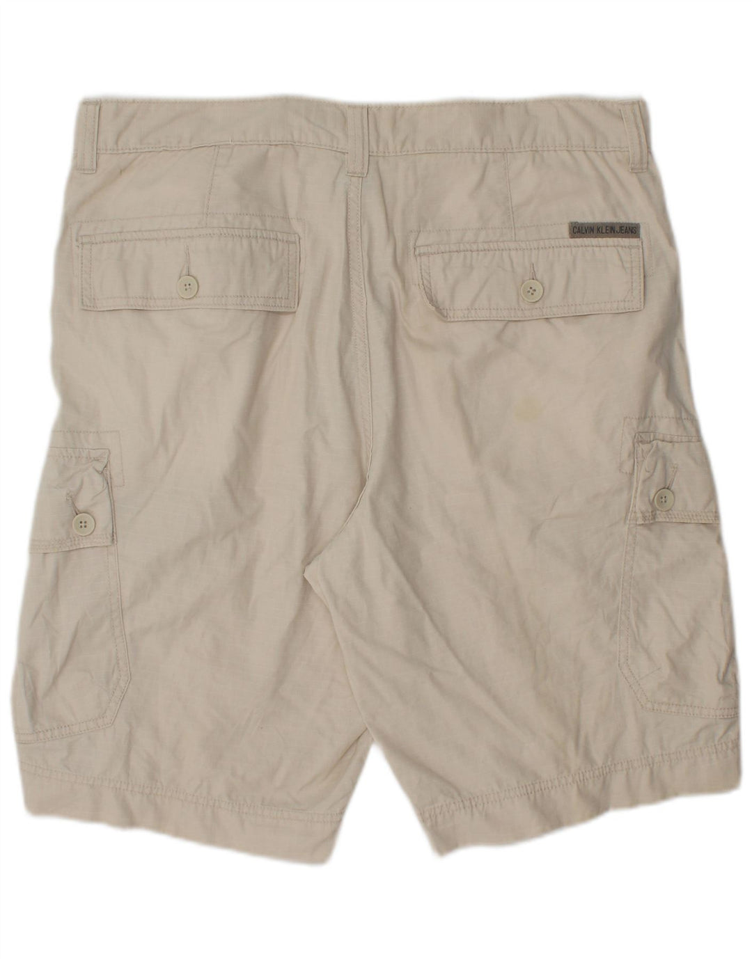 Calvin Klein Herren Cargoshorts W34 Large Beige Baumwolle