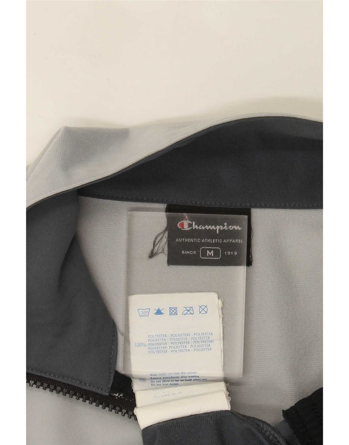Champion Herren-Trainingsanzugoberjacke aus mittelgrauem Colourblock-Polyester
