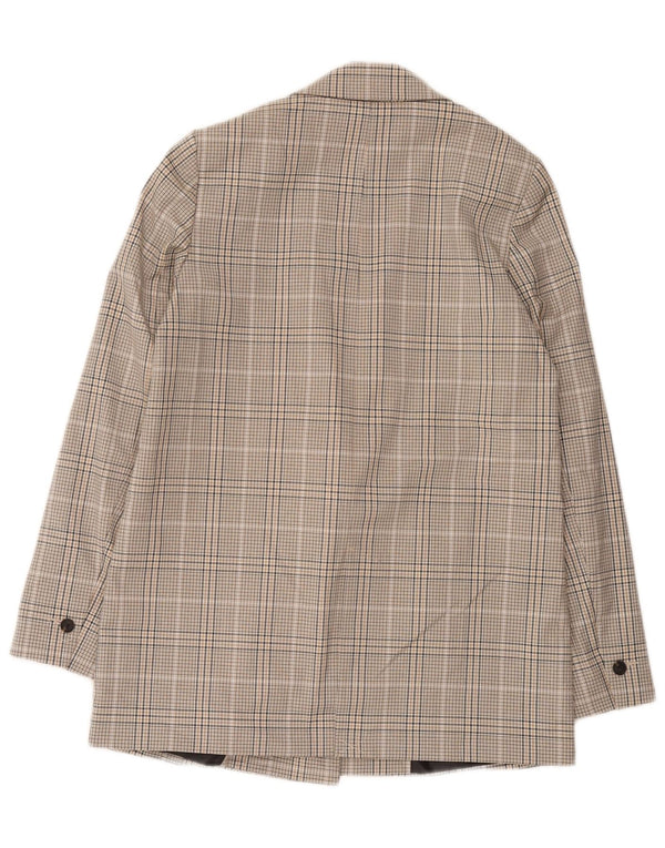 Zweireihiger, übergroßer Blazer von Zara für Damen, Gr. 6, XS, grau kariert