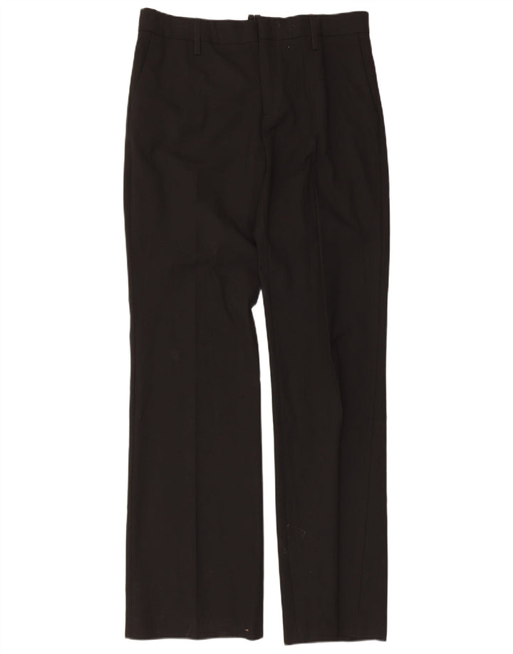 Gerade Chino-Hose für Damen von Zara, EU 40, Mittel W30 L34, Schwarz, Polyester