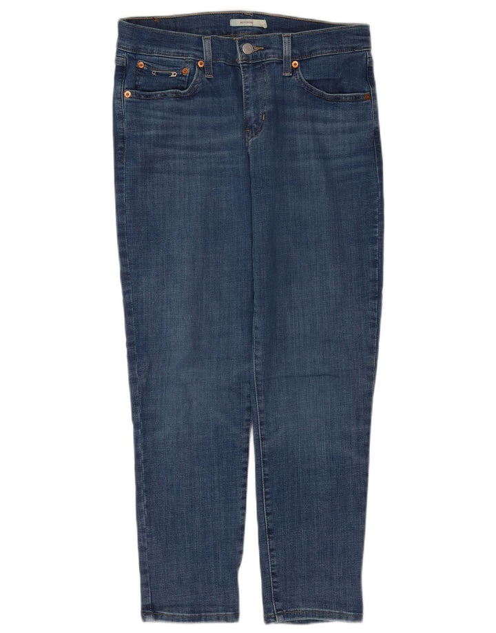 Levi's Damen Boyfriend-Cropped-Jeans W28 L26 Blaue Baumwolle