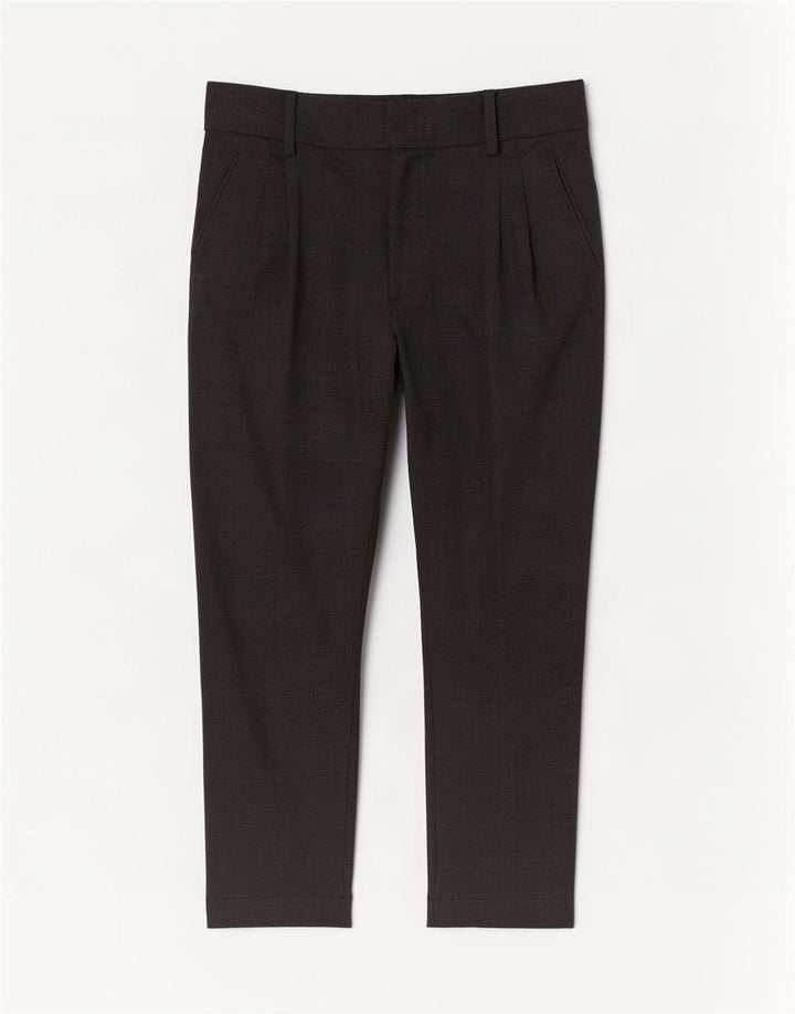 Zara Damen-PEGged-Cropped-Hose, mittelgroß, W28, L26, grau kariert