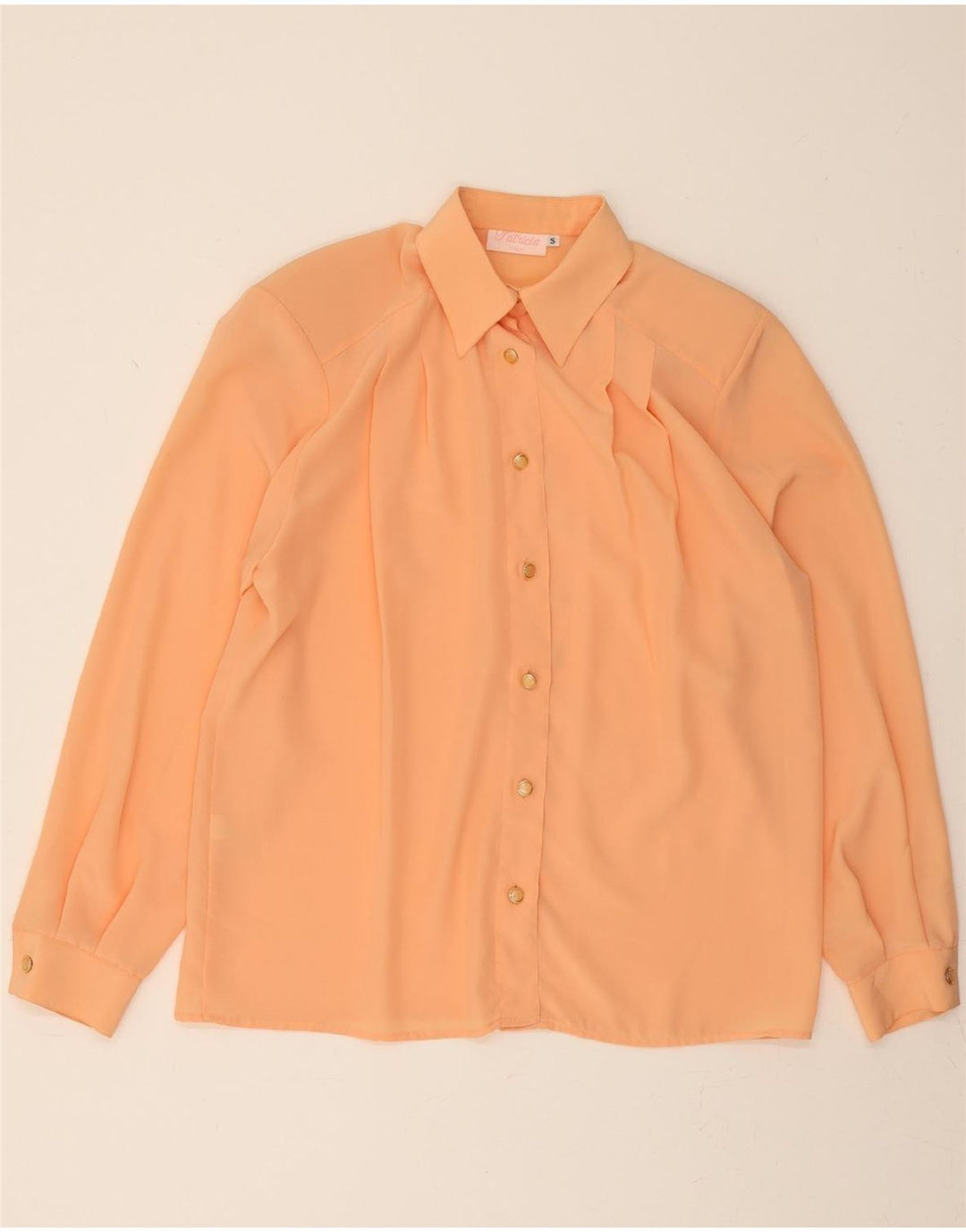 PATRICIA Womens Oversized Shirt Blouse UK 10 Small Orange Viscose Vintage Patricia and Second-Hand Patricia from Messina Hembry 