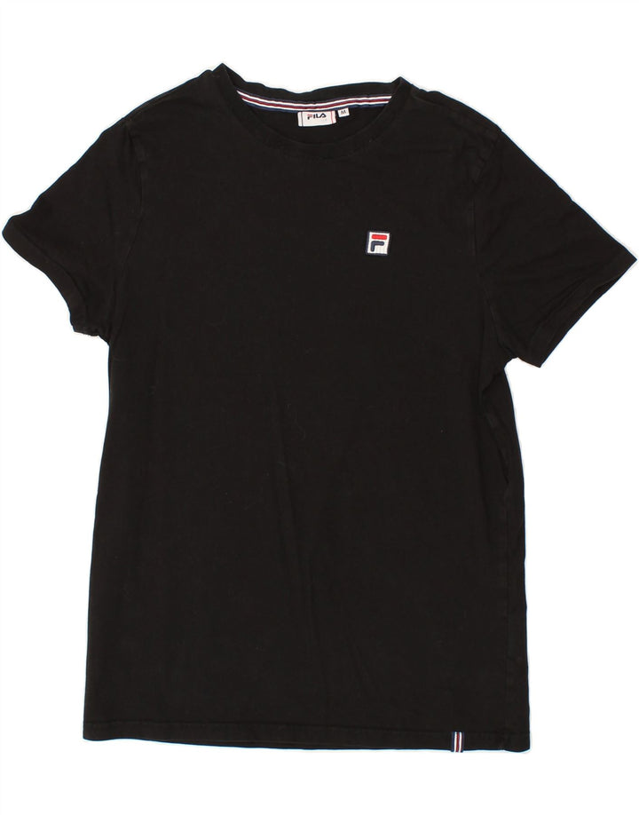 FILA Mens T-Shirt Top Medium Black Cotton Vintage Fila and Second-Hand Fila from Messina Hembry 