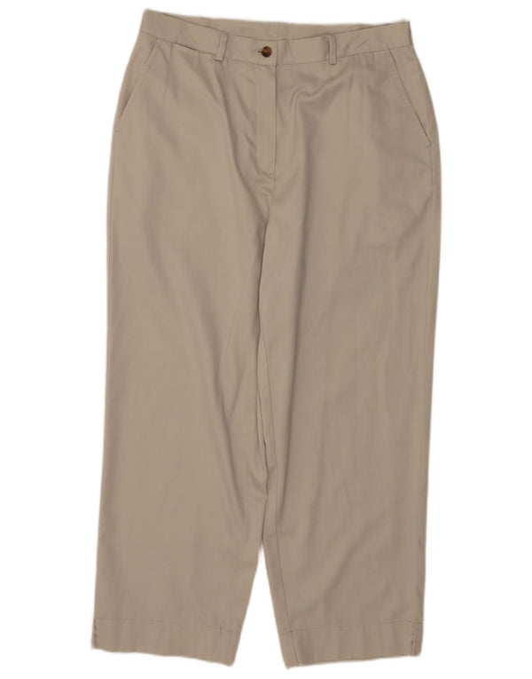 L.L.Bean Damen Tapered Chino-Hose US 14 XL W34 L26 Beige Baumwolle