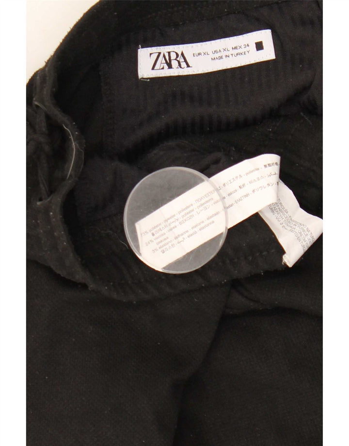 Zara Herren-Trainingshose XL, schwarzes Polyester