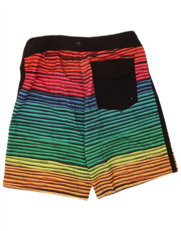 Quiksilver Herren-Badeshorts, mittelgroß, mehrfarbig, gestreift, Polyester