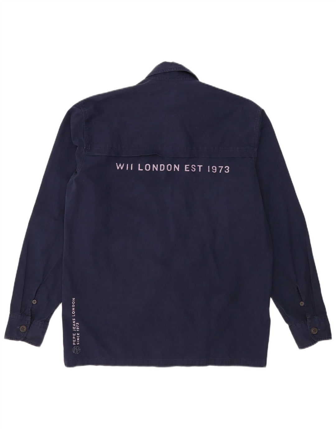 PEPE JEANS Herren-Grafikhemd, klein, marineblau, Baumwolle