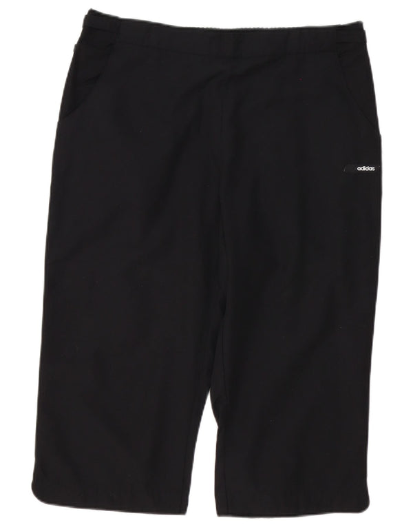 Adidas Damen Bermudashorts UK 16 Large W34 Schwarze Baumwolle