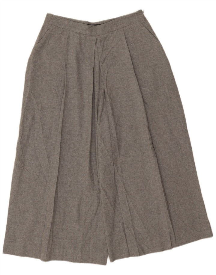 Zara Cullotes Capri-Hose für Damen, Größe S, W26, L19, grau geflecktes Polyester