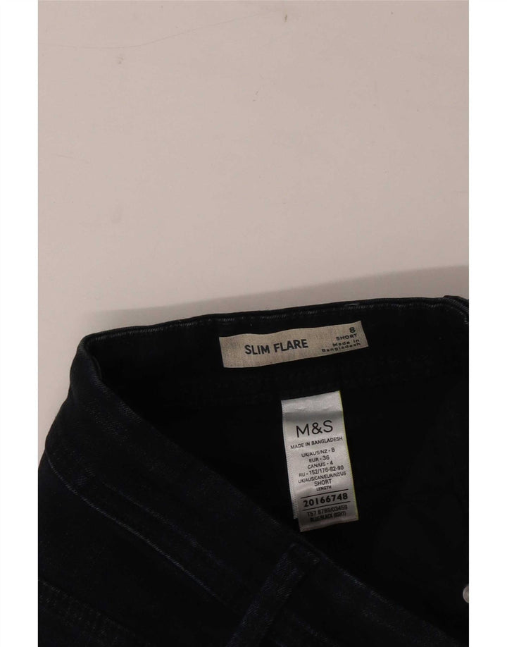 Marks & Spencer Damen Slim Flared Jeans UK 8 Small W26 L28 Marineblau