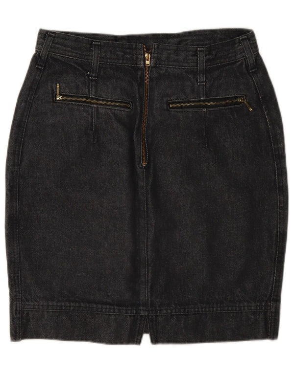 Wit Boy Damen Mini-Jeansrock W28 Mittelgrau