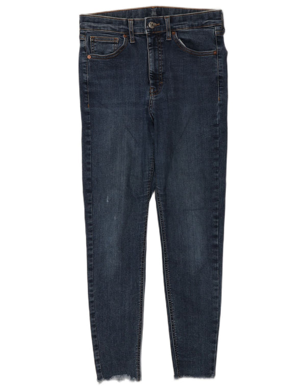 Topshop Damen Crop Skinny Jeans W28 L25 Blaue Baumwolle