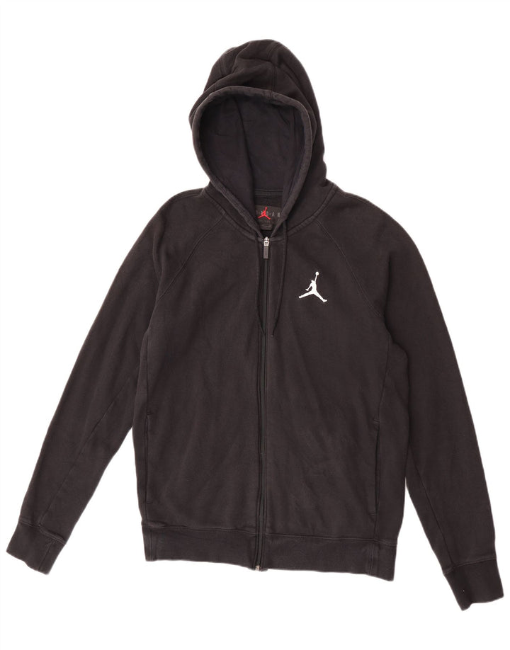 Jordan Herren-Kapuzenpullover mit Reißverschluss, mittelschwarz, Baumwolle