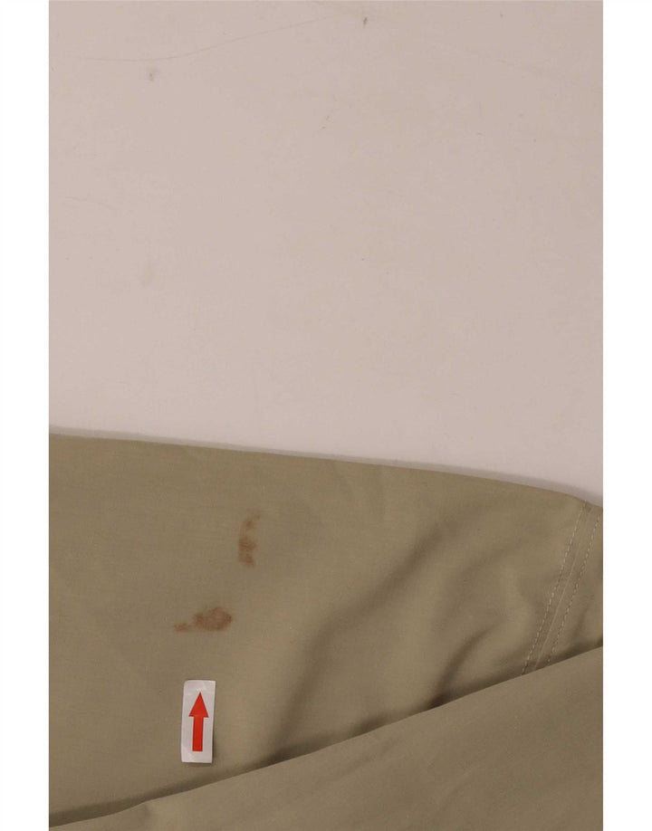 Adidas Herren Kurzarmhemd UK 44/46 Large Khaki Polyester