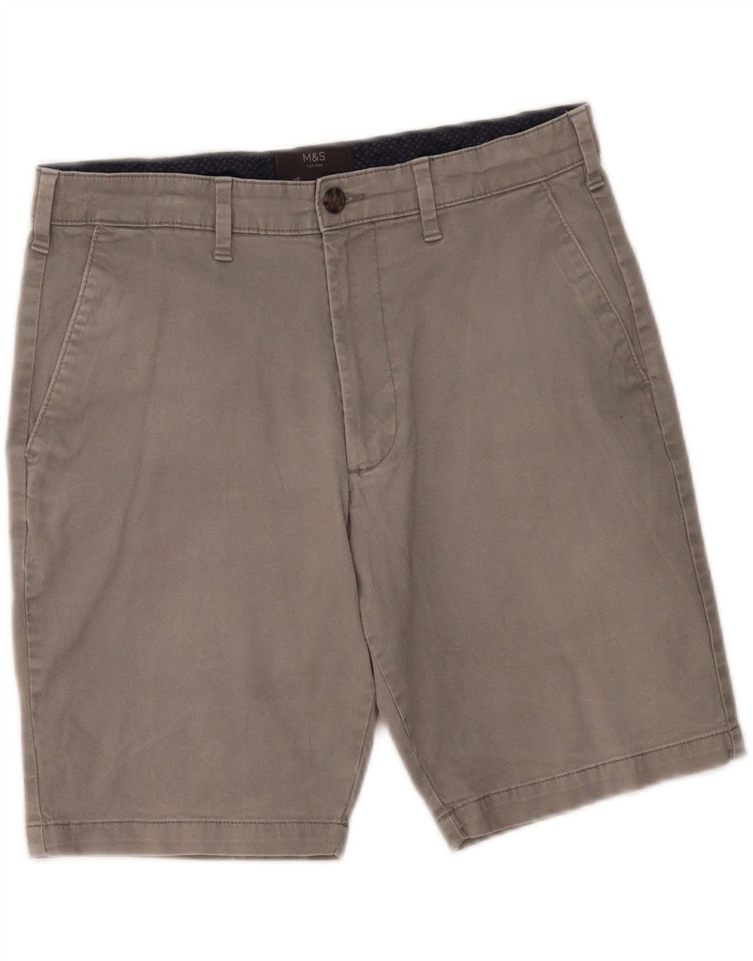 MARKS & SPENCER Herren Chinoshorts W32 mittelgraue Baumwolle