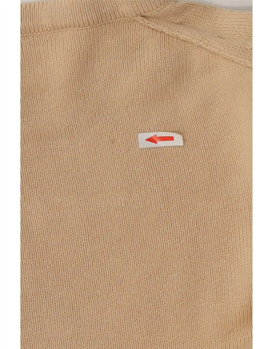 Calvin Klein Damen-Pullover mit normaler Passform und Rundhalsausschnitt, Gr. 12, Mittelbeige