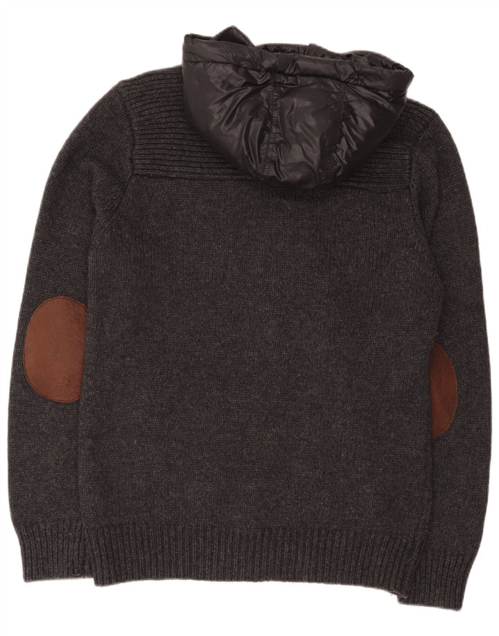 Scotch & Soda Herren-Cardigan-Pullover, große graue Wolle