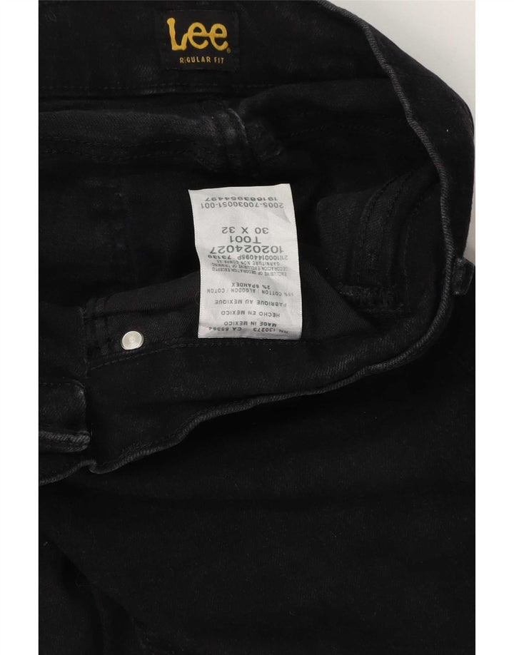 Lee Herren-Jeans mit normaler Passform, gerade Passform, W30, L32, schwarze Baumwolle