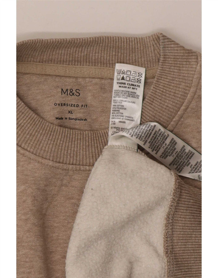 Marks & Spencer Herren-Sweatshirt in Übergröße, XL, grau meliert, Baumwolle