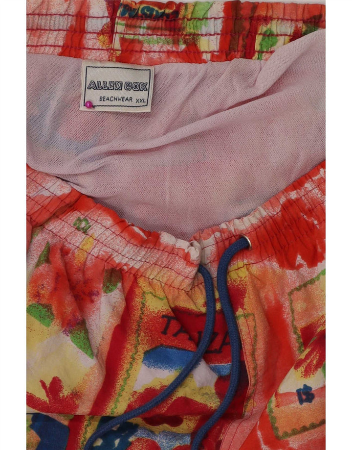 Allen Cox Herren-Badeshorts 2XL, mehrfarbiges Blumenmuster, Polyamid