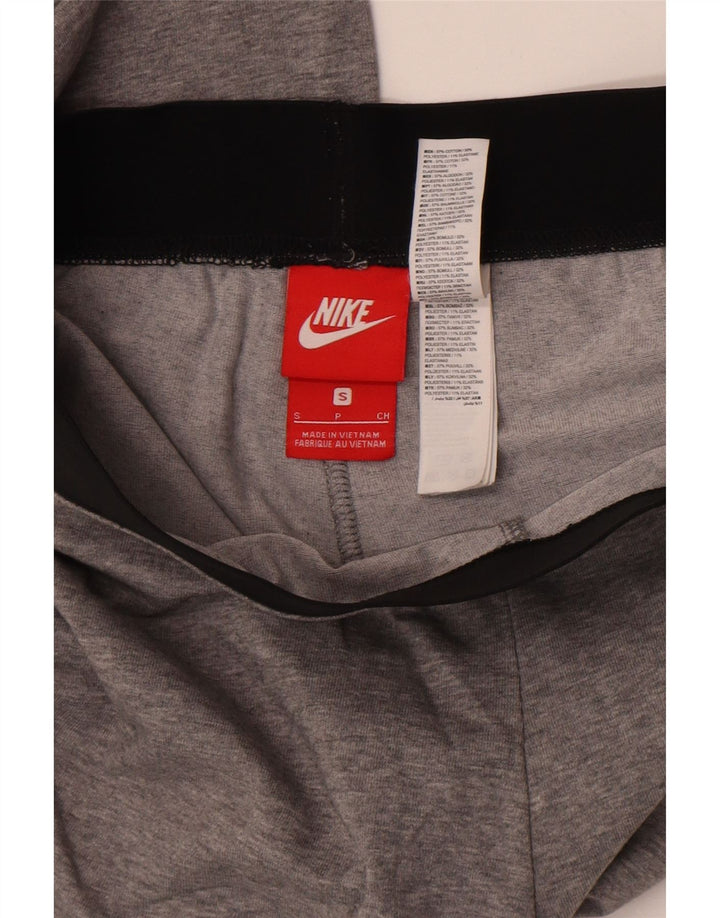 Nike Damen Leggings UK 10 Small Graue Colourblock-Baumwolle