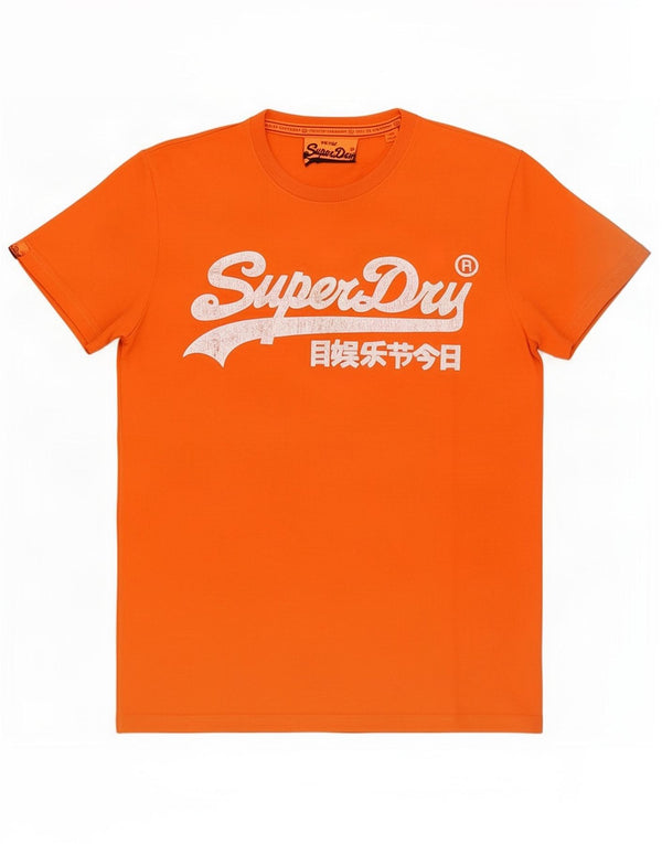 Superdry Mens Graphic T-Shirt Top Medium Orange