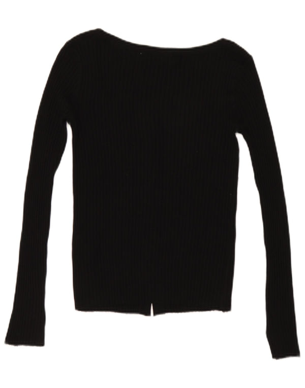 Zara Damen-Cardigan-Pullover UK 8 Small Schwarz Acryl