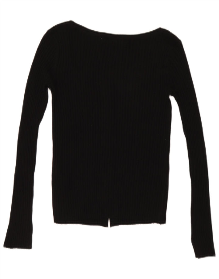 Zara Damen-Cardigan-Pullover UK 8 Small Schwarz Acryl
