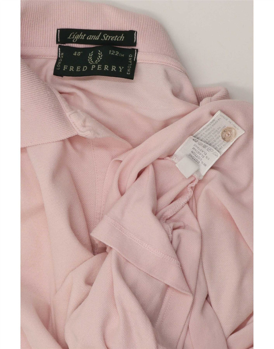 Fred Perry Herren-Poloshirt, groß, rosa gestreift, Baumwolle