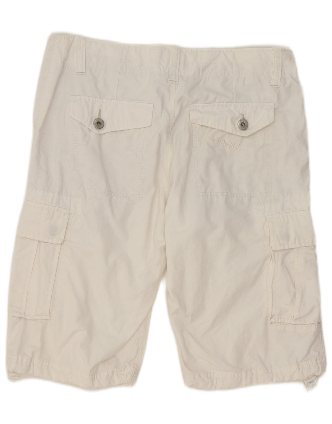 O'NEILL Mens Cargo Shorts W34 Large  White Cotton