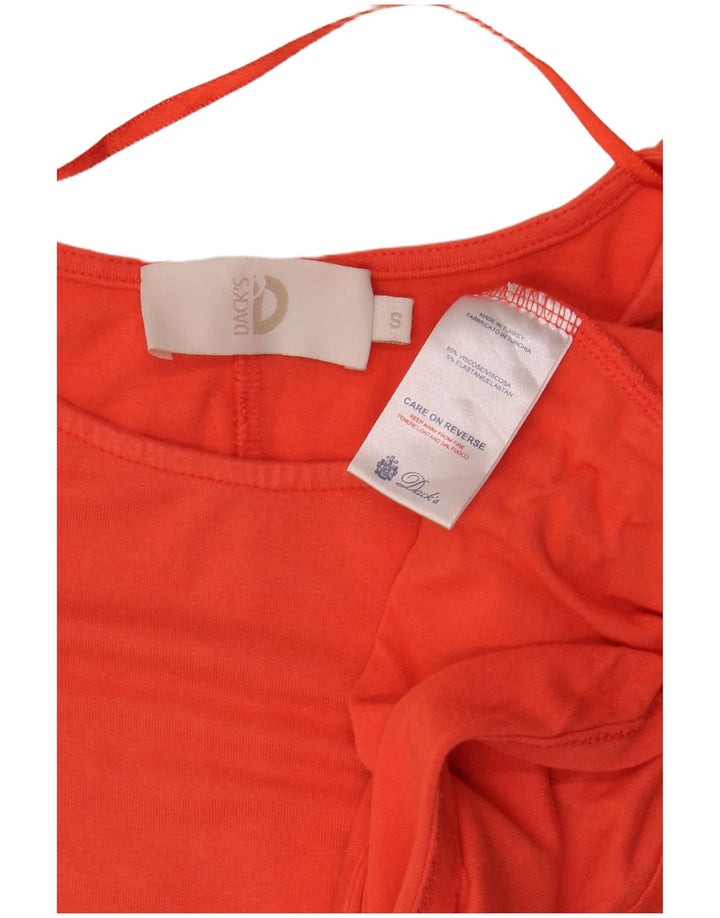 Dack's Damen-Oberteil mit 3/4-Ärmeln, Größe S, Orange, Viskose