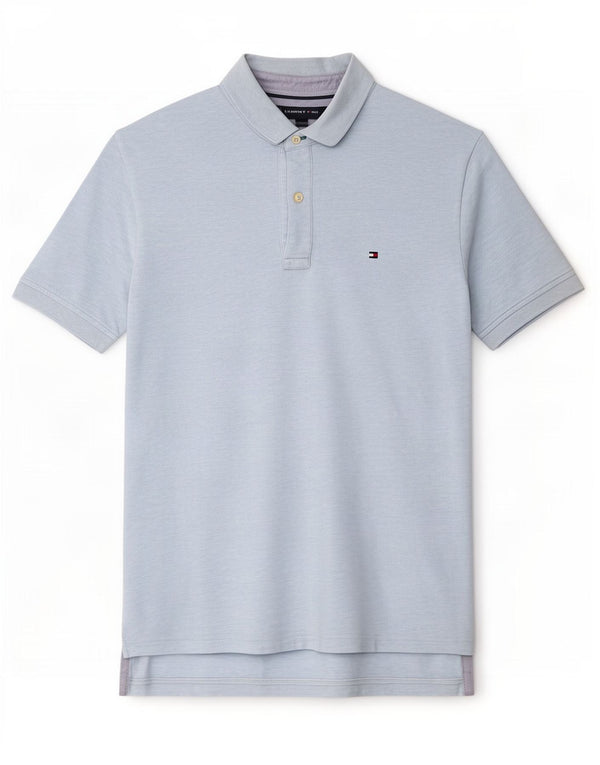 Tommy Hilfiger Herren-Poloshirt mit klassischer Passform, Mittelblau