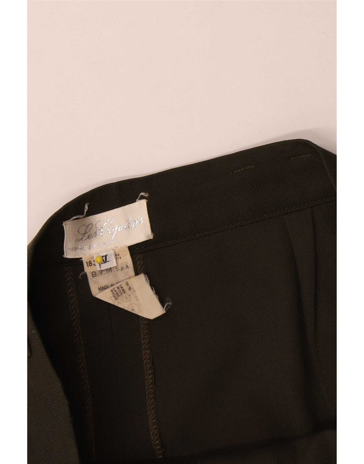 Les Copains Damen Bleistiftrock Medium W32 Grüne Wolle