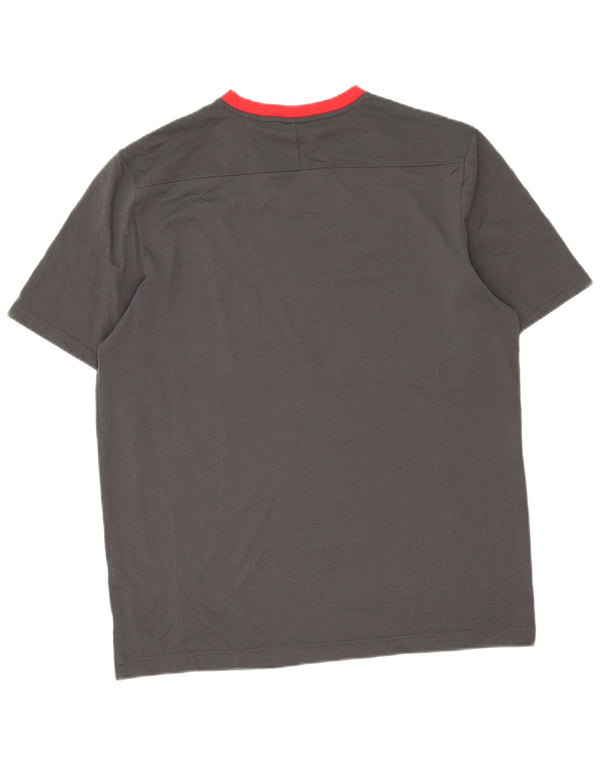 Under Armour Herren Heat Gear T-Shirt Top Large Grau Farbblock
