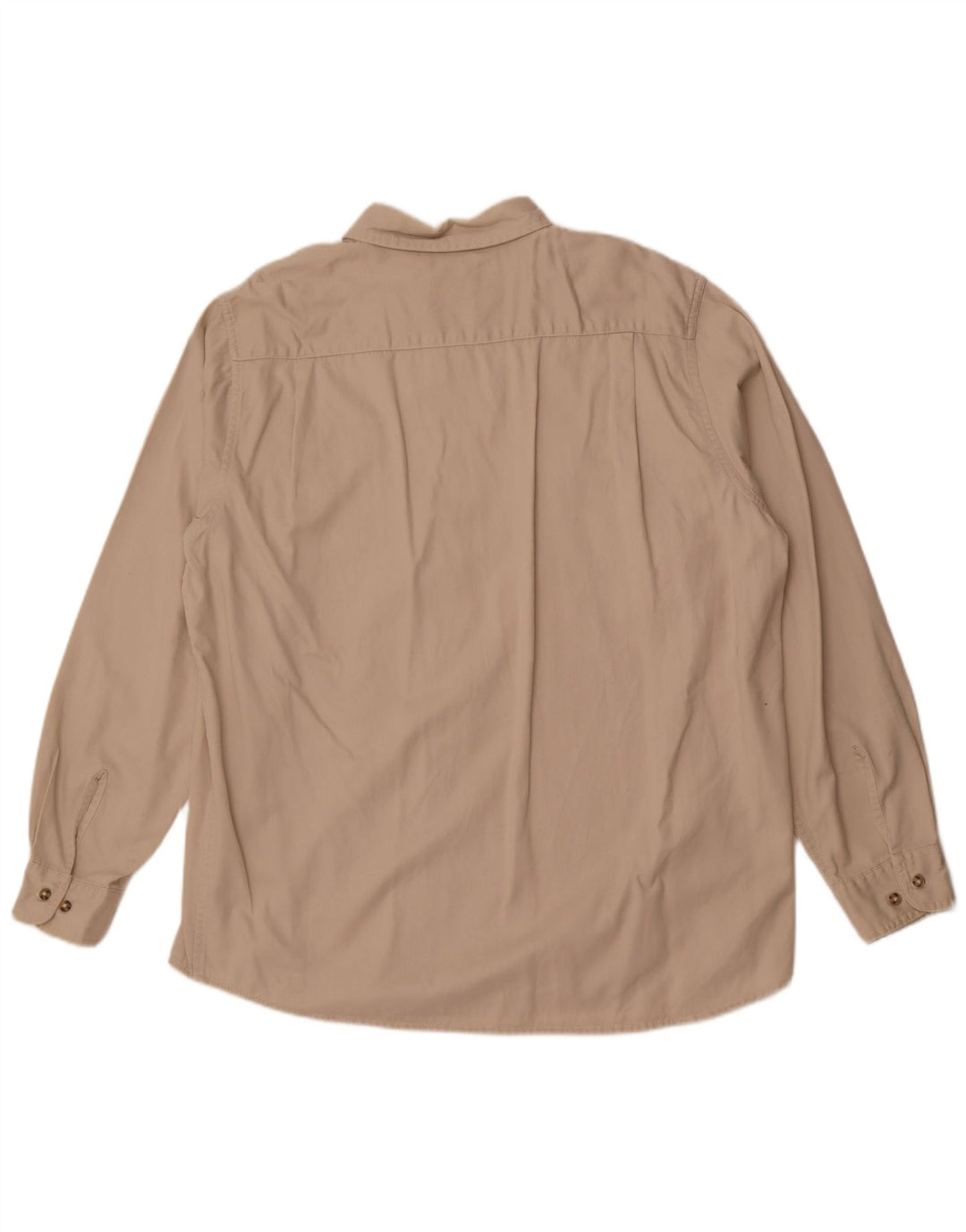 Wrangler Herrenhemd, groß, cremefarbene Baumwolle