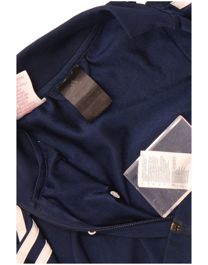 Adidas Jungen Trainingsanzug Top Jacke 13-14 Jahre Marineblau Polyester