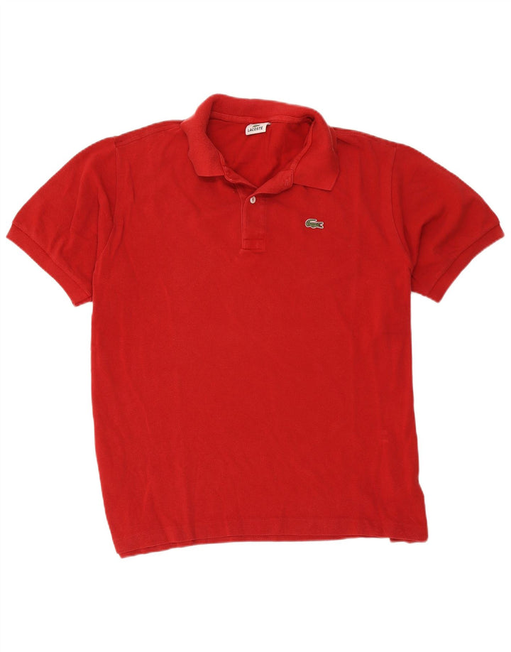 Lacoste Herren-Poloshirt, Größe 7 2XL, rote Baumwolle