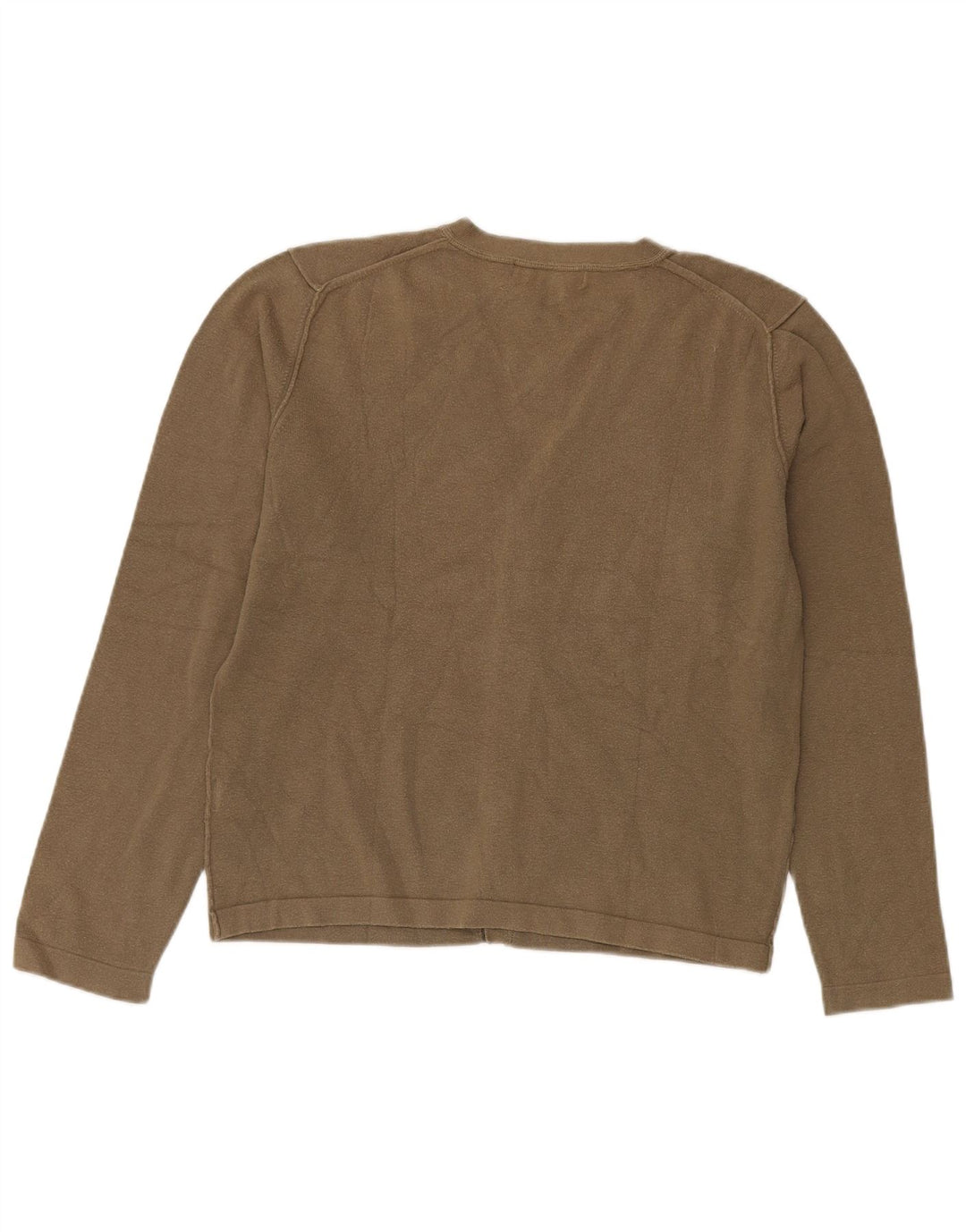 Zara Herren-Strickjacke, groß, Khaki, Baumwolle