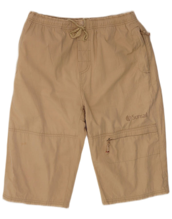 FAT FACE Mens Cargo Bermuda Shorts Small Brown
