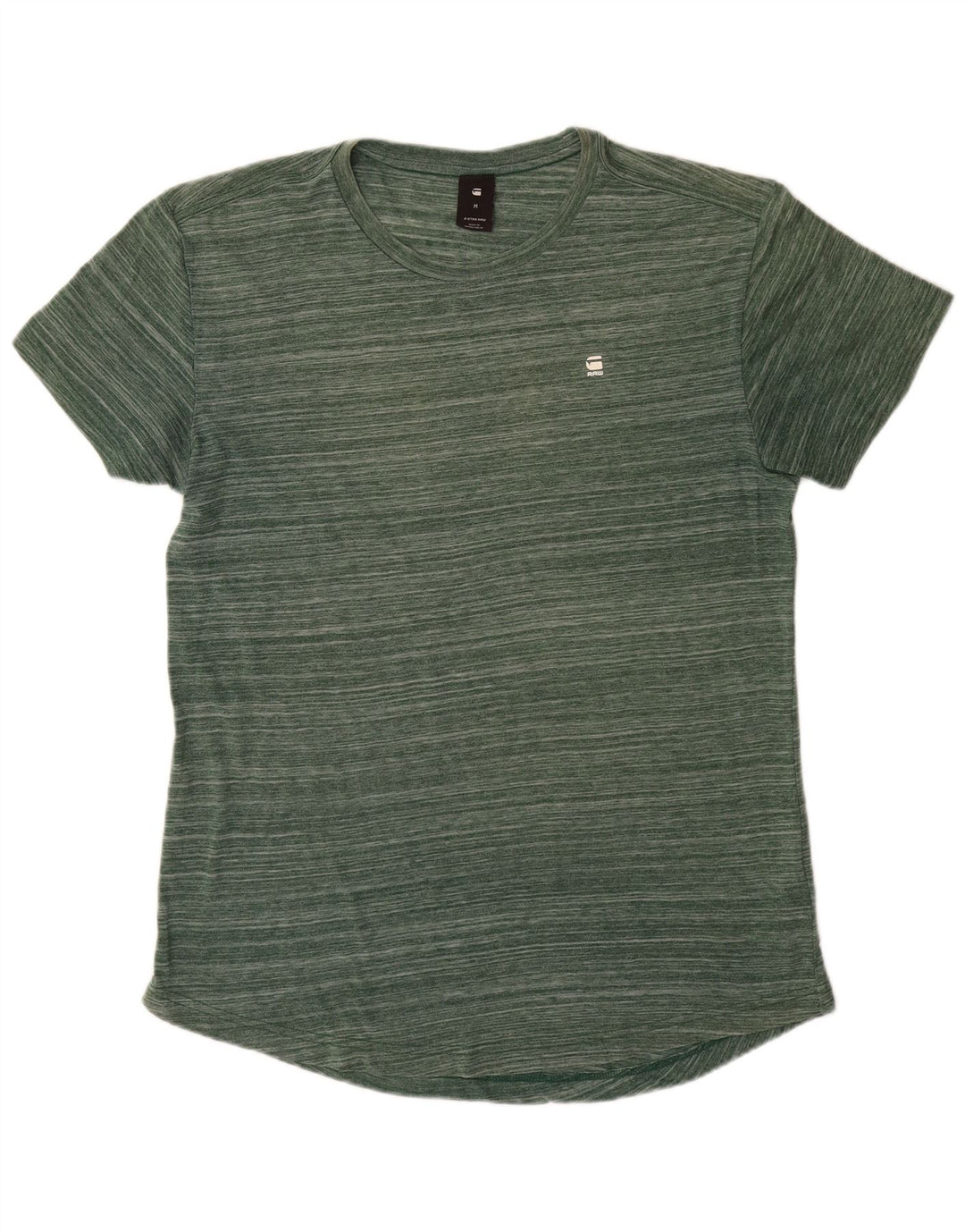 G-STAR Herren T-Shirt-Oberteil Mittelgrün gestreift aus Polyester
