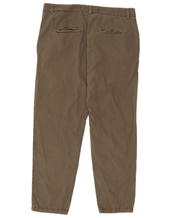 Marks & Spencer Damen Crop Slim Chinohose UK 14 Large W32 L26 Khaki