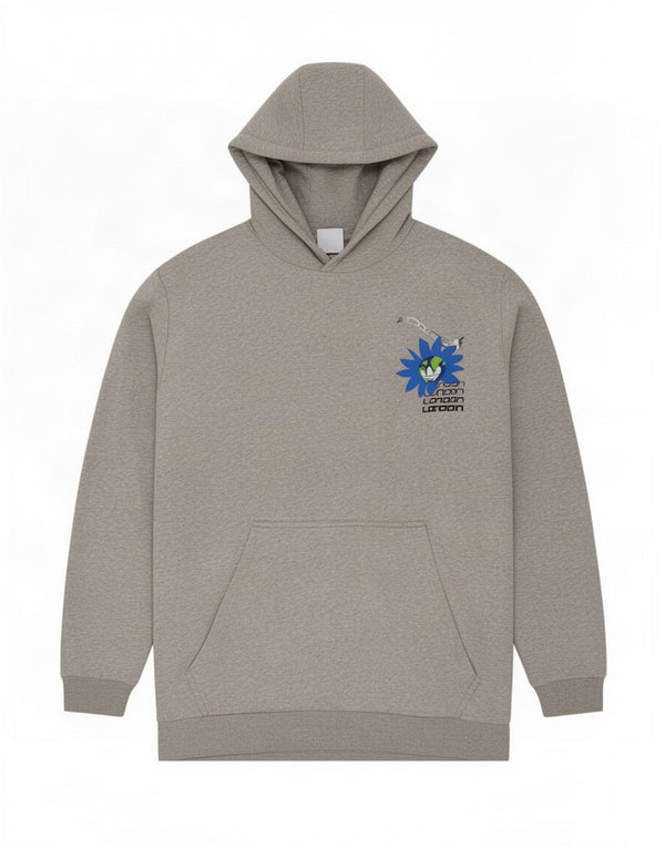 Adidas Herren Graphic Hoodie Pullover 2XL Grau gefleckte Baumwolle